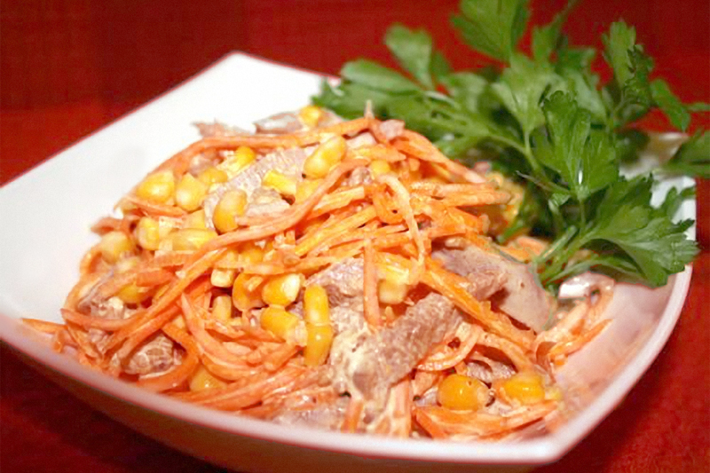 салат с морковью рецепт слоями